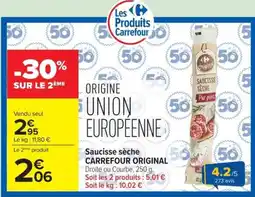 Carrefour Market CARREFOUR Original Saucisse sèche offre