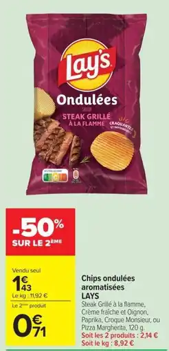 Carrefour Market LAYS Chips ondulées offre