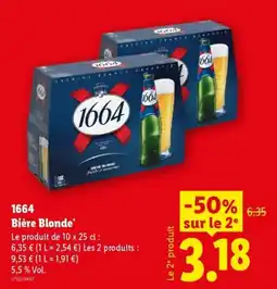 Lidl 1664 Bière Blonde offre