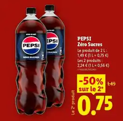Lidl PEPSI Zéro Sucres offre
