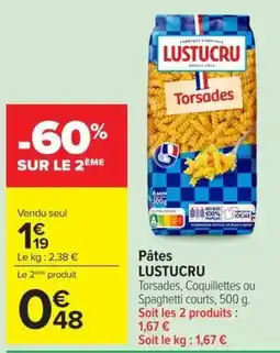 Carrefour Market LUSTUCRU Torsades offre
