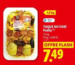 Lidl Toque du chef paëlla offre