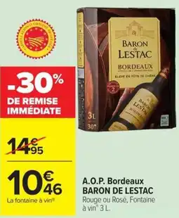 Carrefour Market BARON DE LESTAC offre