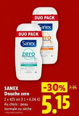 Lidl Sanex Douche zero offre