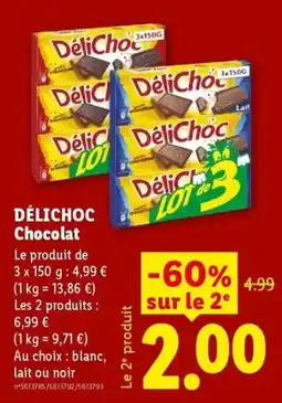 Lidl DÉLICHOC Chocolat offre