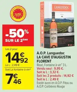Carrefour Market LA CAVE D'AUGUSTIN FLORENT offre