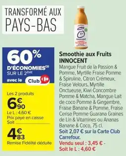 Carrefour Market Innocent smoothie aux fruits offre