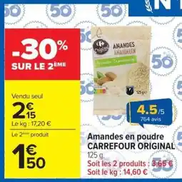Carrefour Market CARREFOUR Amandes en poudre offre