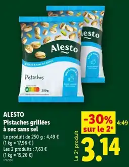 Lidl ALESTO Pistaches grillées offre