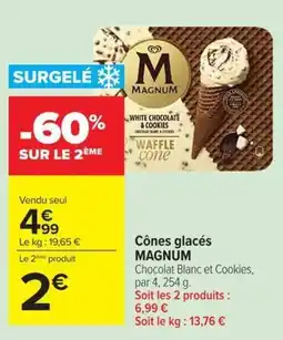 Carrefour Market MAGNUM Cônes glacés offre