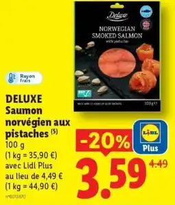 Lidl Deluxe Saumon norvégien aux pistaches offre