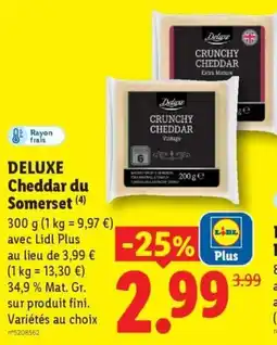Lidl Deluxe Cheddar du Somerset offre