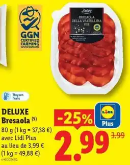 Lidl Deluxe Bresaola offre