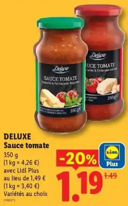 Lidl Deluxe Sauce tomate offre