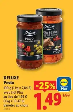 Lidl Deluxe Pesto offre
