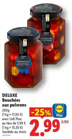 Lidl DELUXE Bouchées aux poivrons offre