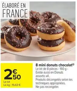 Carrefour Market 8 mini donuts chocolat offre