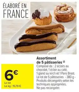 Carrefour Market Assortiment de 5 pâtisseries offre