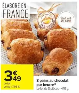 Carrefour Market 8 pains au chocolat pur beurre offre