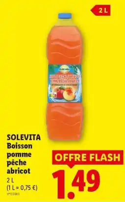 Lidl SOLEVITA Boisson pomme pêche abricot offre