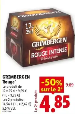 Lidl GRIMBERGEN Rouge offre