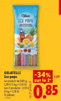 Lidl Gelatelli Ice pops offre