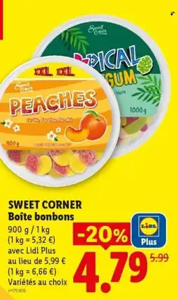 Lidl Sweet Corner Boîte bonbons offre