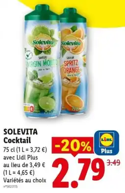 Lidl SOLEVITA Cocktail offre
