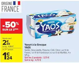Carrefour Market YAOS Yaourt à la Grecque offre