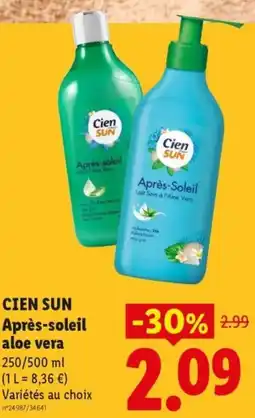 Lidl CIEN SUN Après-soleil aloe vera offre