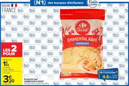 Carrefour Market Carrefour Classic' Emmental râpé offre