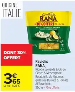 Carrefour Market RANA Raviolis offre