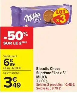 Carrefour Market Milka Biscuits Choco Suprême offre