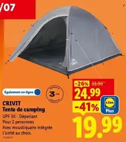 Lidl CRIVIT Tente de camping offre