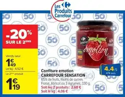 Carrefour Market CARREFOUR SENSATION Confiture emotion offre