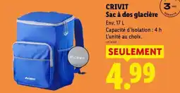 Lidl CRIVIT Sac à dos glacière offre