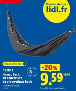 Lidl CRIVIT Hamac basic offre