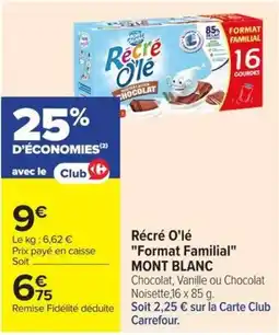 Carrefour Market Récré O'lé offre