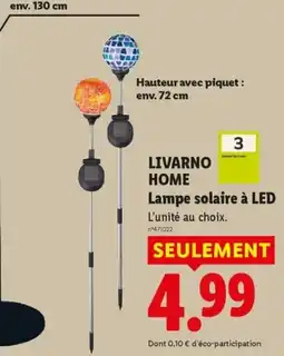 Lidl LIVARNO HOME Lampe solaire à LED offre