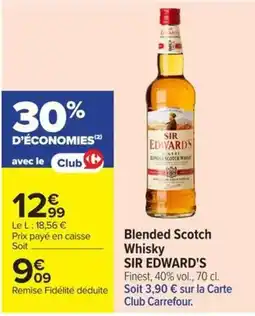 Carrefour Market SIR EDWARD'S Blended Scotch Whisky offre