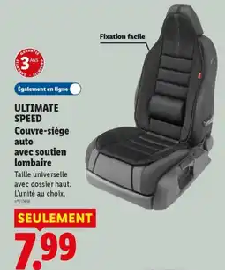 Lidl ULTIMATE SPEED Couvre-siège auto avec soutien lombaire offre