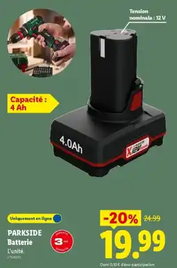 Lidl PARKSIDE Batterie offre
