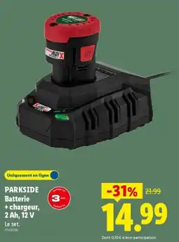 Lidl PARKSIDE Batterie + chargeur offre