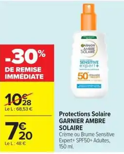 Carrefour Market GARNIER AMBRE SOLAIRE offre