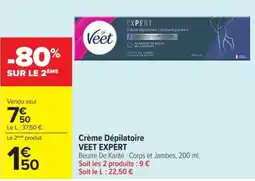 Carrefour Market Veet Crème Dépilatoire offre