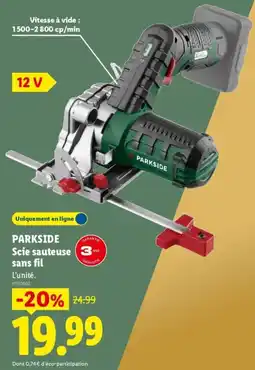 Lidl PARKSIDE Scie sauteuse sans fil offre