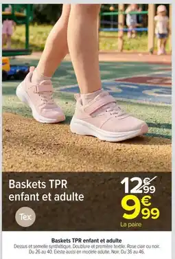 Carrefour Market Tex Baskets TPR offre