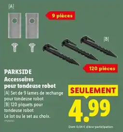 Lidl PARKSIDE Accessoires pour tondeuse robot offre