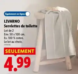 Lidl Livarno serviettes de toilette offre