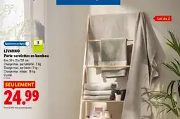 Lidl Livarno porte-serviettes en bambou offre